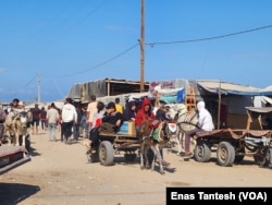 Displaced families say they fear the loss of UNRWA education, which has contributed to Palestinians' high literacy rate over generations, in Khan Younis, Gaza, Nov. 12, 2024.