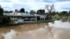 A tavern lies damaged by floods in the Melbourne suburb of Maribyrnong on October 15, 2022. 