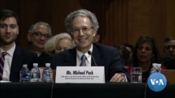 FILE - USAGM CEO Nominee Michael Pack confirmation hearing, Sept. 19, 2019.
