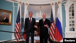Državni sekretar SAD Reks Tilerson i njegov ruski kolega Sergej Lavrov u Beloj kući, 10. maj 2017.