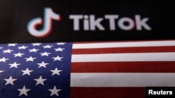 TikTok與美國國旗標誌