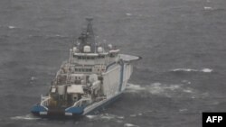 Финский патрульный корабль «Турва» ведет наблюдение недалеко от места, где было обнаружено повреждение газопровода Balticconnector в Финском заливе. 11 октября 2023 года. Снимок распространен Пограничной службой Финляндии.