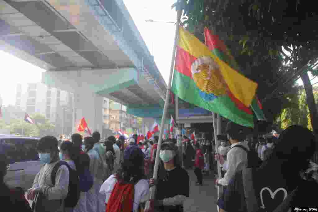 ရန်ကုန်မြို့ရောက်တိုင်းရင်းသားလူမျိူးများ (၁၆)စု စုပေါင်း ဆန္ဒပြပွဲ