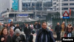 Ambiente no aeroporto de Zaventem