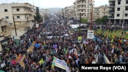 Arşîv: Xwepêşandan li bajarê Efrînê li dijî êrîşên Tirkiyê 