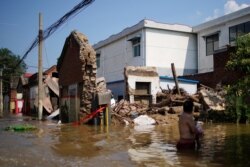 河南新鄉暴雨成災。 （2021年7月24日）