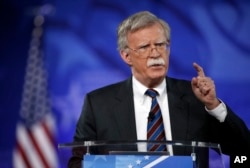 FILE - National security adviser John Bolton speaks at the Conservative Political Action Conference in Oxon Hill, Md., Feb. 24, 2017.