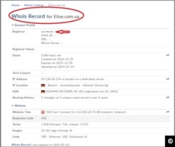 Elise Journal has masked its IP address to make it appear as if it is operating out of Gunzenhausen, Germany, but in fact is registered to a home on Nasypnaya Street in Uzhhorod, Ukraine.