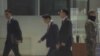 15일 김용현 전 한국 국방장관이 국회에서 걸어나가는 모습. (화면출처: 국회의사당 텔레비전)