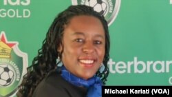 Mukuru kumahofisi eZIFA, Muzvare Yvonne Manwa.