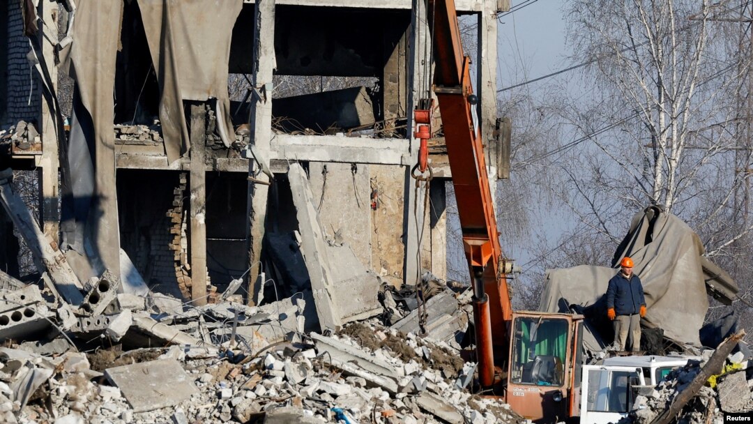 Aftermath of recent shelling in Makiivka