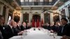 FILE - U.S. and Chinese delegations meet in the Indian Treaty Room in the Eisenhower Executive Office Building on the White House complex, during continuing meetings on the U.S.-China bilateral trade relationship, Feb. 21, 2019, in Washington. 