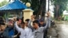 Detained journalists are seen here in their first trialin Hsi Paw. (Phot Credit: Myint Thein)