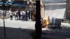 Anti-government protesters angered by Iran’s worsening economy set fire to garbage cans in Tehran’s Laleh Zar district, June 26, 2018.