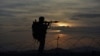 A Pakistani border security guard stands alert at Pakistan-Afghanistan border post, Chaman in Pakistan, May 5, 2017. The U.S. recently decided to withhold $50 million in military aid to Pakistan for failing to do enough against the Haqqani network.