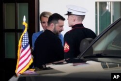 Ukrainian President Volodymyr Zelenskyy departs the White House in Washington, Feb. 28, 2025.
