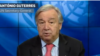 ကုလသမဂ္ဂ အတွင်းရေးမှူးချုပ် Antonio Guterres ဇွန်လ ၁၅ ရက်နေ့တုန်းက မိန့်ခွန်းပြောနေစဉ် 