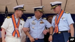 2023年6月1日，日本和美國船隻抵達馬尼拉，參加預定的三邊海岸警衛隊演習。 美聯社照片(AP Photo/Aaron Favila)