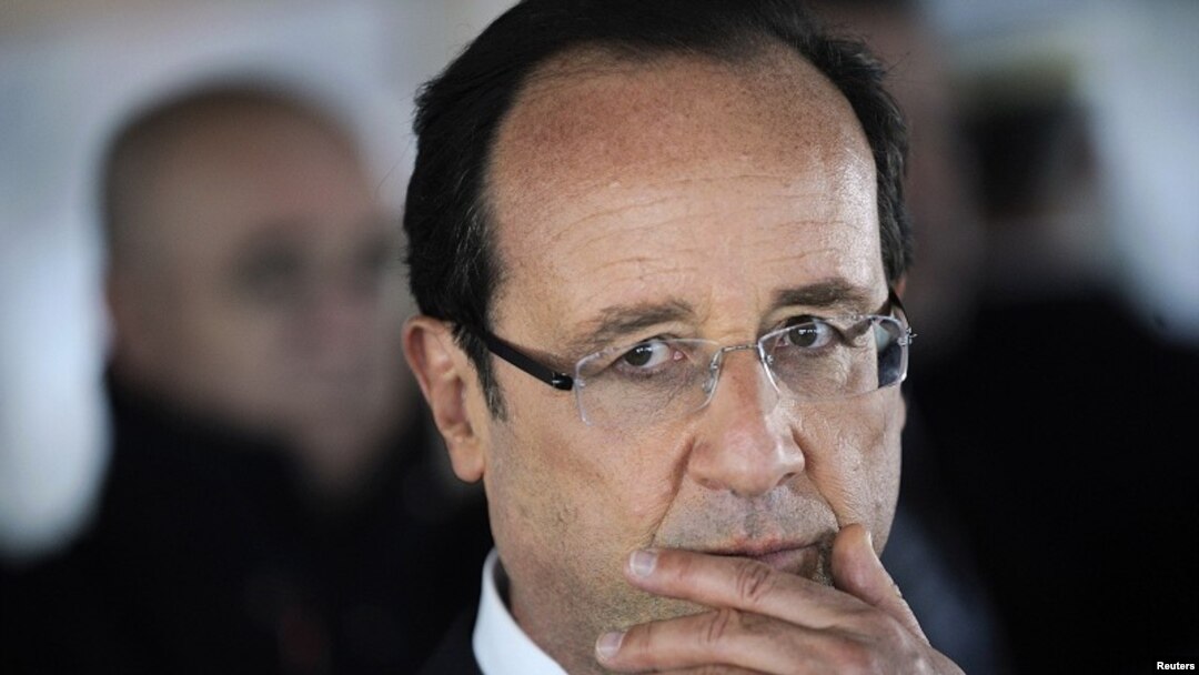 France's President Francois Holland on Bastille Day in France, July 14, 2012