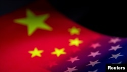 美中国旗示意图