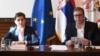Premijerka Ana Brnabić i predsednik Aleksandar Vučić na sednici Saveta za nacionalnu bezbednost (foto Instagram), arhiva