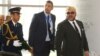 King Mohammed VI of Morocco (R) is escorted as he arrives at the 28th Ordinary Session of the Assembly of the Heads of State and the Government of the African Union in Ethiopia's capital Addis Ababa, Jan. 31, 2017. 