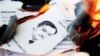 A report bearing the image of Sergei Magnitsky in flames. 