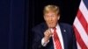 Kandidat presiden dari Partai Republik dan mantan Presiden AS Donald Trump memberi isyarat kepada para pendukungnya saat kampanye di Forum River Center di Roma, Georgia, AS, 9 Maret 2024. (Foto: REUTERS/Alyssa Pointer)