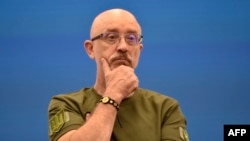Arhiva - Ukrajinski ministar odbrane Oleksej Reznikov tokom konerencije za štampu u Kijevu, 28. avgusta 2023.