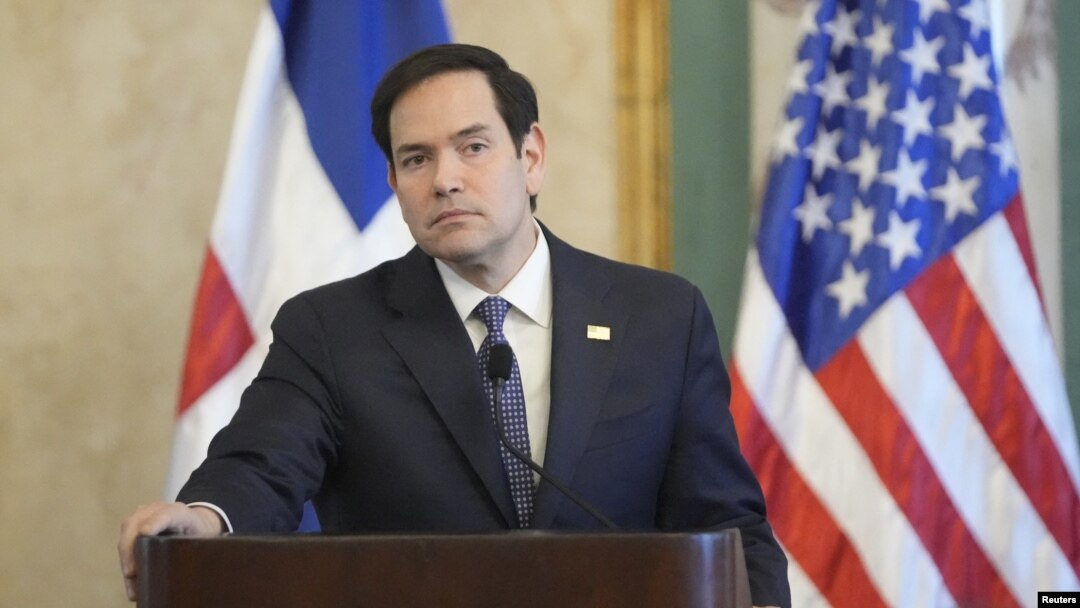FILE - U.S. Secretary of State Marco Rubio gives a joint news conference at the National Palace in Santo Domingo, Dominican Republic, Feb. 6, 2025. 