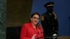 Presiden Honduras Iris Xiomara Castro Sarmiento di Markas Besar AS di New York. (Foto: Reuters)