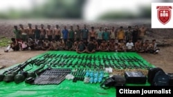 စစ်ကိုင်းတိုင်း၊ ဘုတလင်မြို့ ကူတော်ရဲစခန်းကထွက်လာတဲ့ အင်အား ၁၀၀ ကျော် စစ်ကောင်စီစစ်ကြောင်းကို ကာကွယ်ရေးပူးပေါင်းတပ်ဖွဲ့တွေက တိုက်ခိုက်ဖမ်းဆီးထားပုံ။ (အောက်တိုဘာ ၁၊ ၂၀၂၄/ဓာတ်ပုံ-မုံရွာခရိုင် အမှတ် (၂၀) တပ်ရင်း၊ BOB)