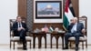 Antony Blinken, secretário de Estado americano, e Mahmoud Abbas, Presidente da Autoridade Palestiniano