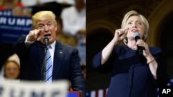 Republican Donald Trump and Democrat Hillary Clinton. 