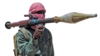 FILE - An al-Shabab fighter displays a weapon during exercises at training camp outside Mogadishu, Somalia.