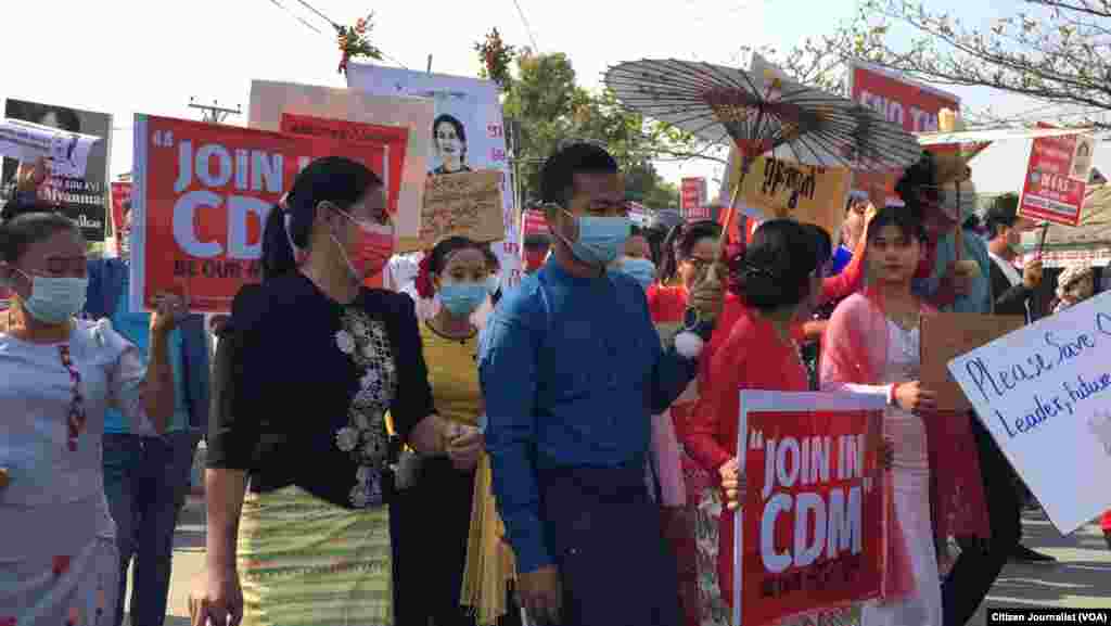 ကလေးမြို့က စစ်အာဏာသိမ်းဆန့်ကျင်ရေး ဆန္ဒပြပွဲ