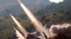 Fotografija zvaničnog Pjongjanga koja pokazuje drugo testiranje rakete kratkog dometa