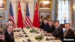 美國國務卿布林肯週五（1月12日）在美國國務院與中聯部長劉建超舉行會談。