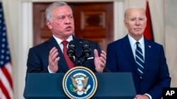 Mbreti jordanez Abdullah II duke folur nga Shtëpia e Bardhë (12 shkurt 2024)