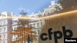 ဝါရှင်တန် ဒီစီရှိ CFPB ရုံးချုပ် ဆိုင်းဘုတ်။