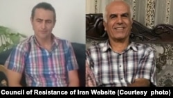 بهروز احسانی‌اسلاملو (سمت راست) و مهدی حسنی (سمت چپ)، دو زندانی سیاسی که به اعدام محکوم شده‌اند.