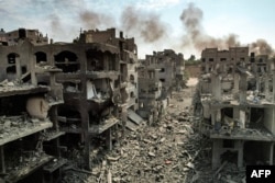 Zgrade uništene u izraelskim napadima na kamp sa palestinskim izbeglicama Dažalia, u gradu Gaza, 11. oktobra 2023.